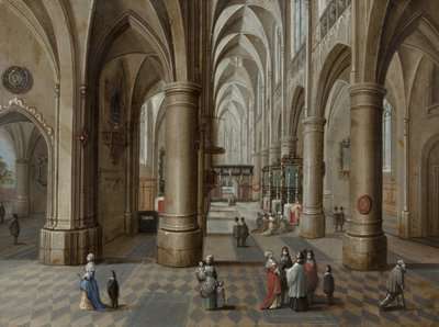 A Cathedral Interior by Pieter the Elder Neeffs